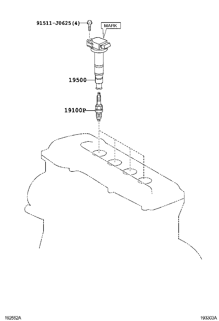  ES240 350 |  IGNITION COIL SPARK PLUG