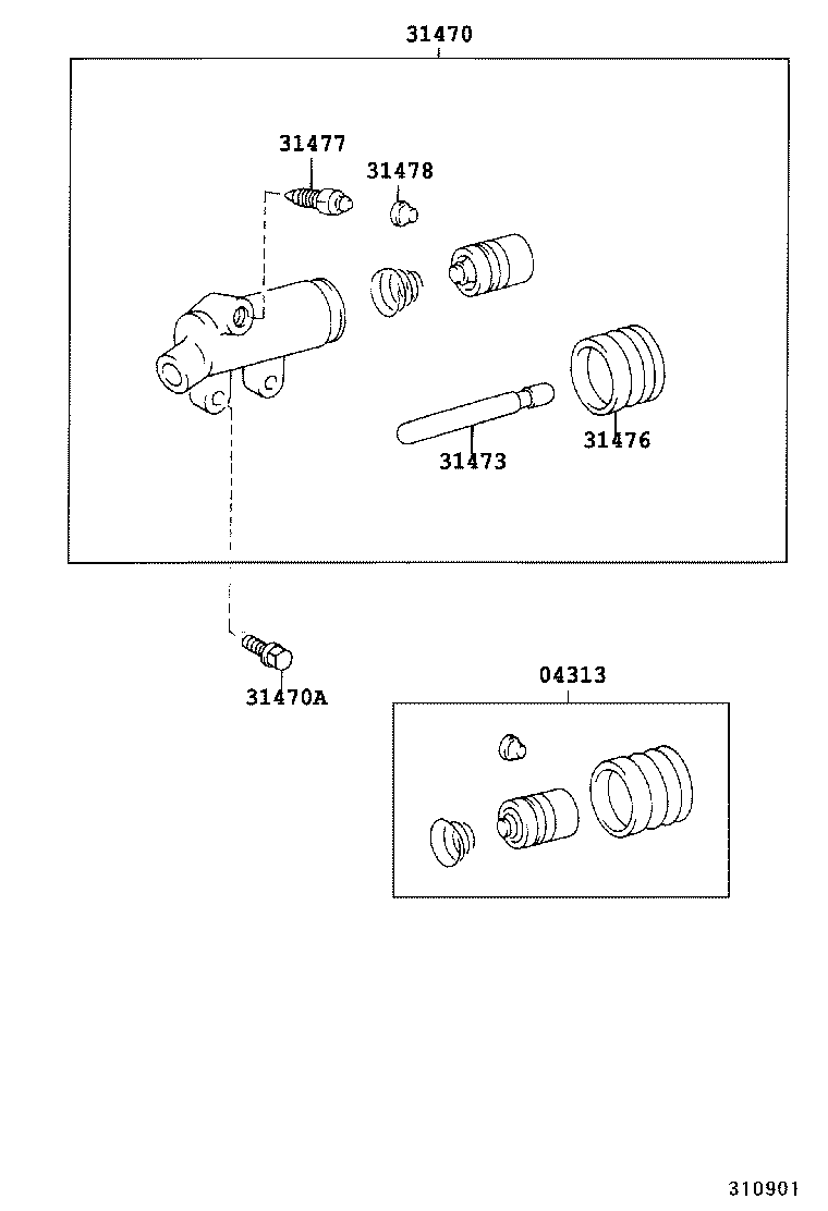  DYNA |  CLUTCH RELEASE CYLINDER