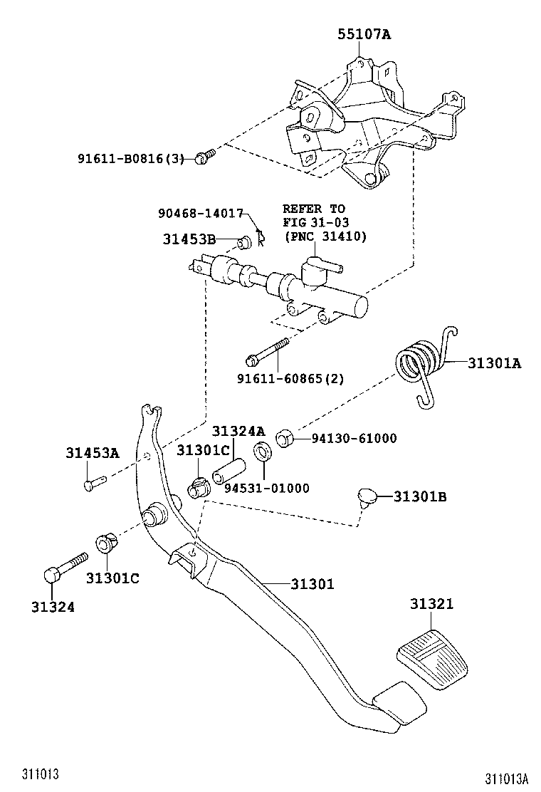  DYNA |  CLUTCH PEDAL FLEXIBLE HOSE