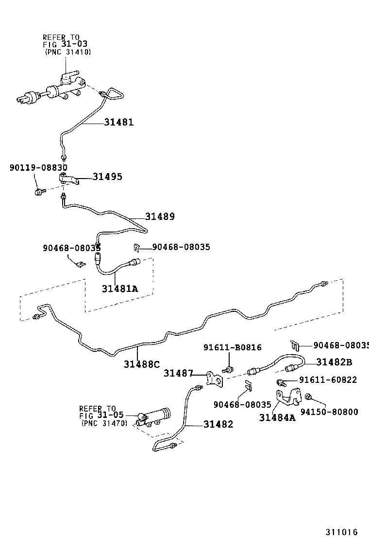  DYNA |  CLUTCH PEDAL FLEXIBLE HOSE