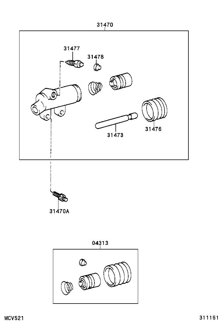  COASTER |  CLUTCH RELEASE CYLINDER