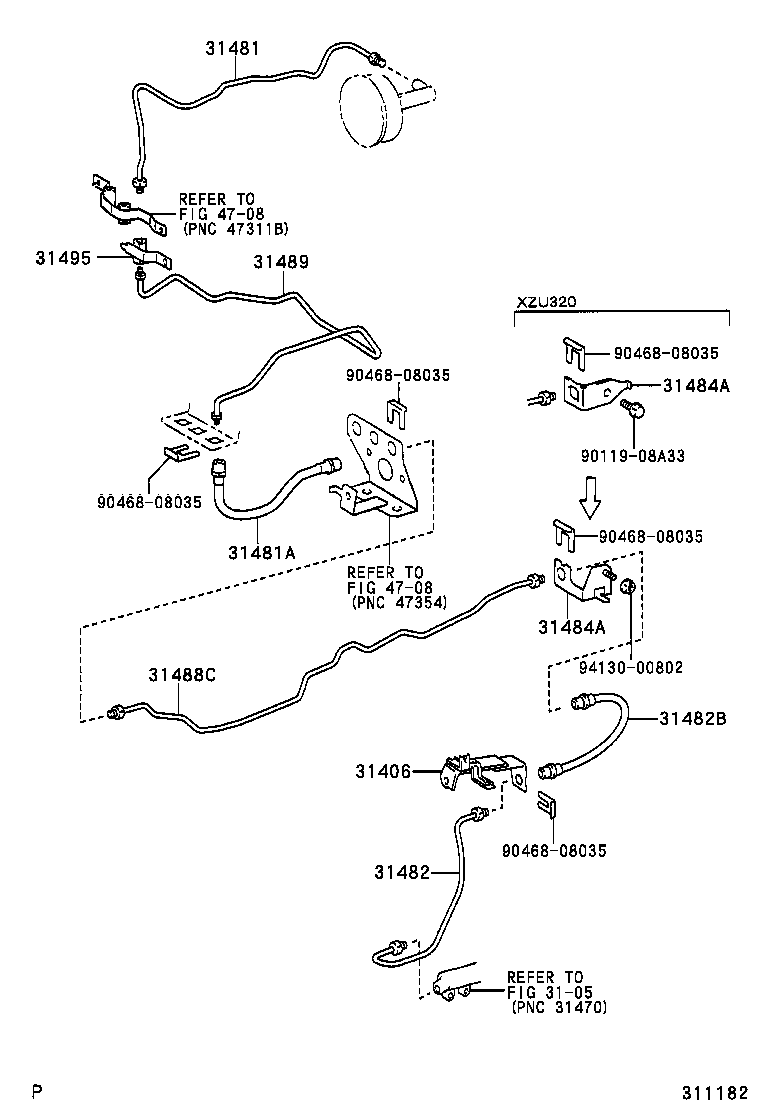  DYNA |  CLUTCH PEDAL FLEXIBLE HOSE