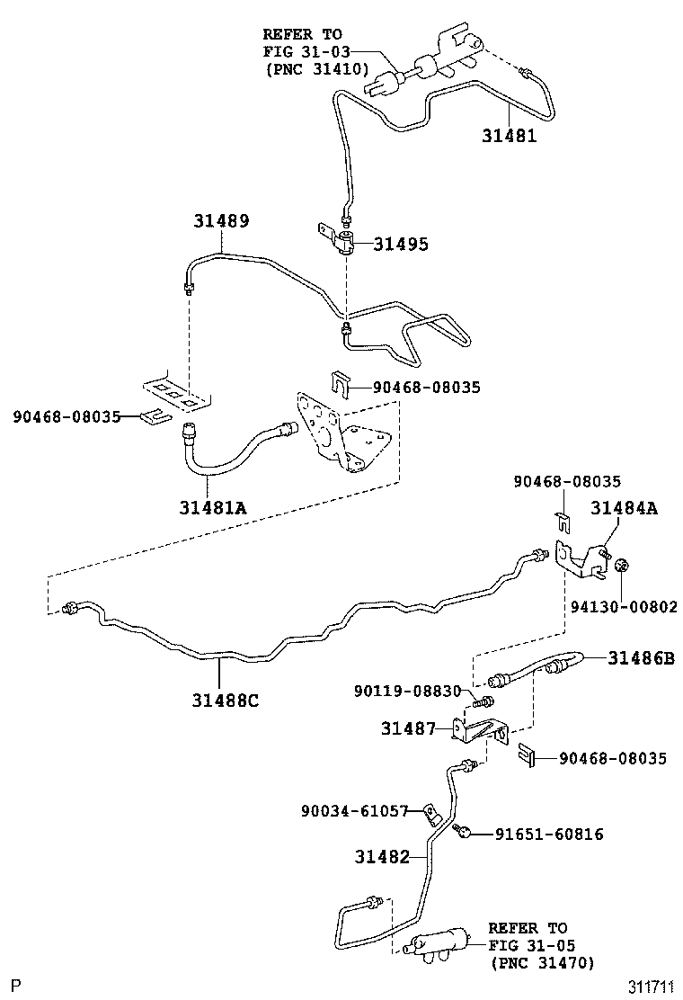  DYNA |  CLUTCH PEDAL FLEXIBLE HOSE