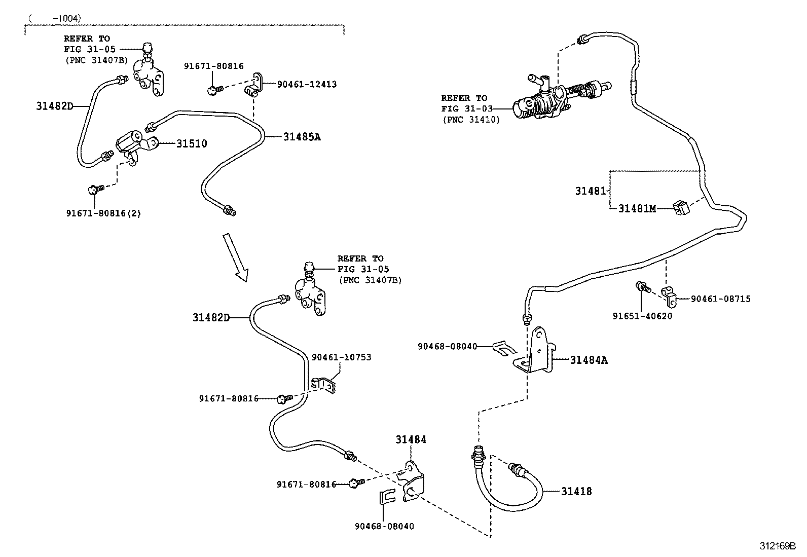  RAV4 |  CLUTCH PEDAL FLEXIBLE HOSE