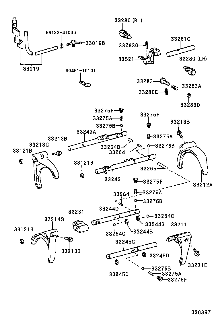  LAND CRUISER 80 |  GEAR SHIFT FORK LEVER SHAFT MTM