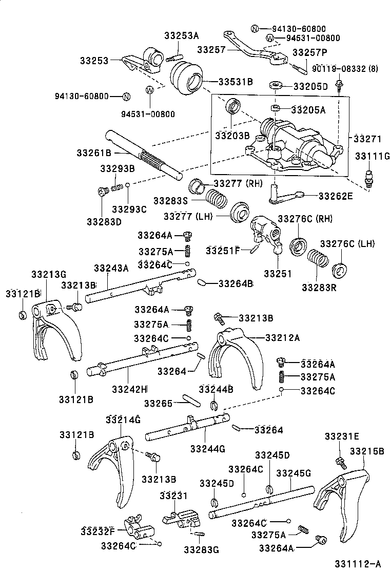  COASTER |  GEAR SHIFT FORK LEVER SHAFT MTM