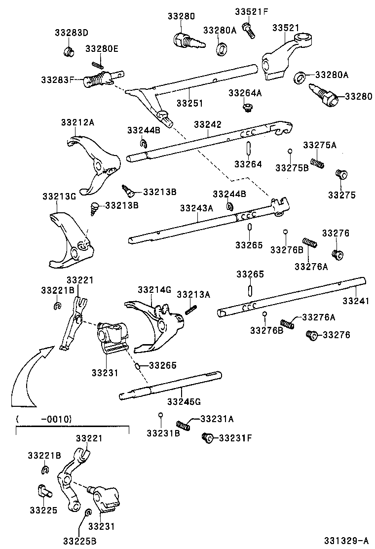  CROWN COMFORT |  GEAR SHIFT FORK LEVER SHAFT MTM