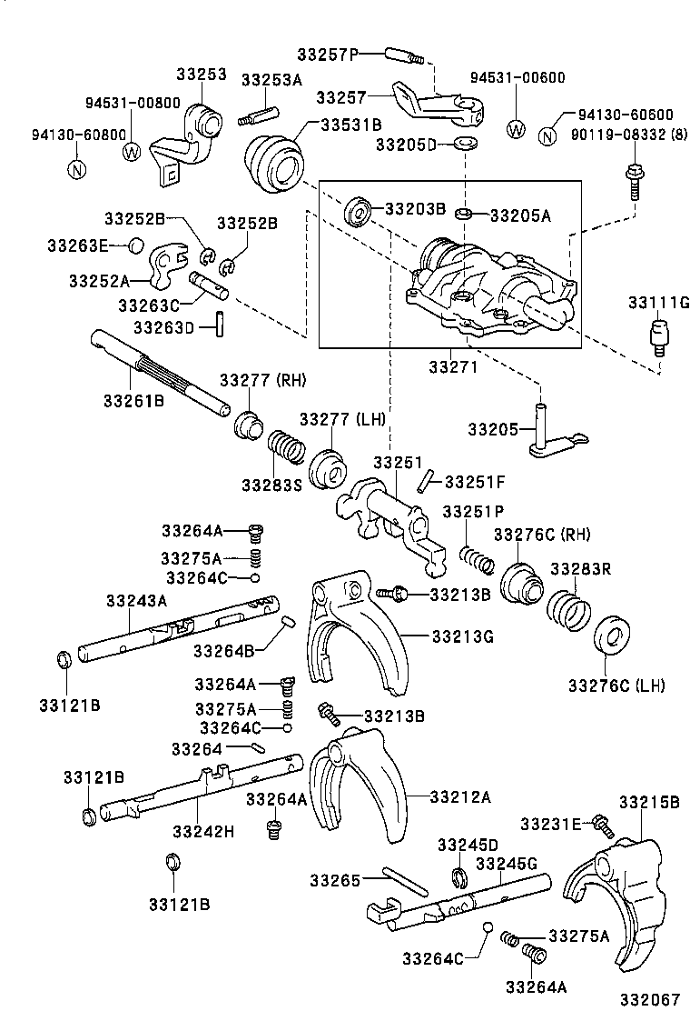 DYNA | GEAR SHIFT FORK LEVER SHAFT MTM