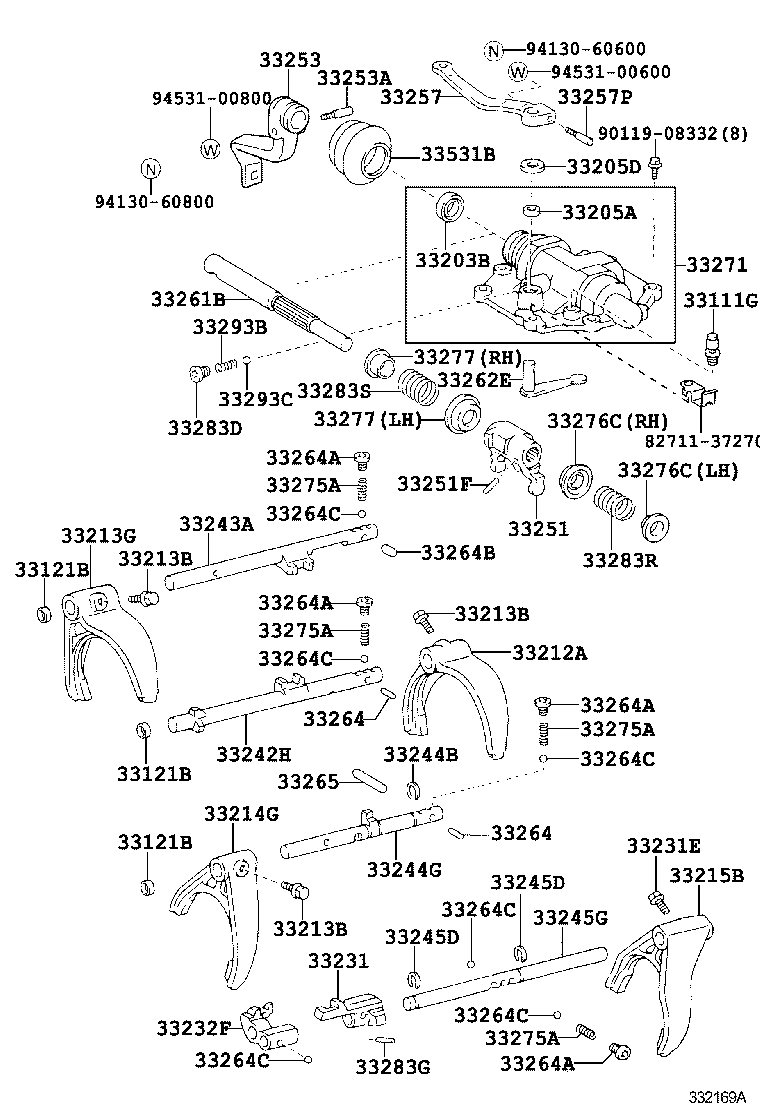  DYNA |  GEAR SHIFT FORK LEVER SHAFT MTM
