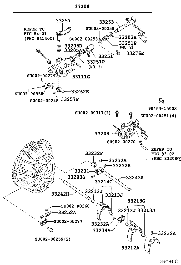  DYNA |  GEAR SHIFT FORK LEVER SHAFT MTM