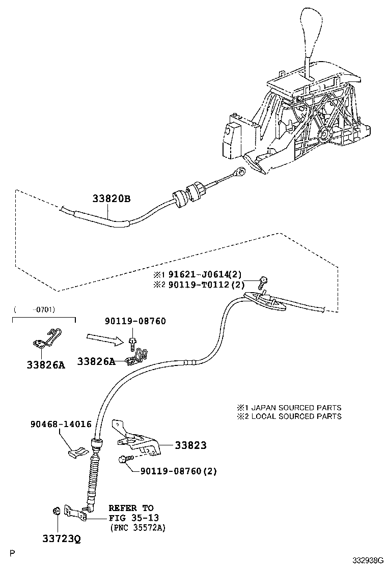  CAMRY HYBRID ASIA |  SHIFT LEVER RETAINER