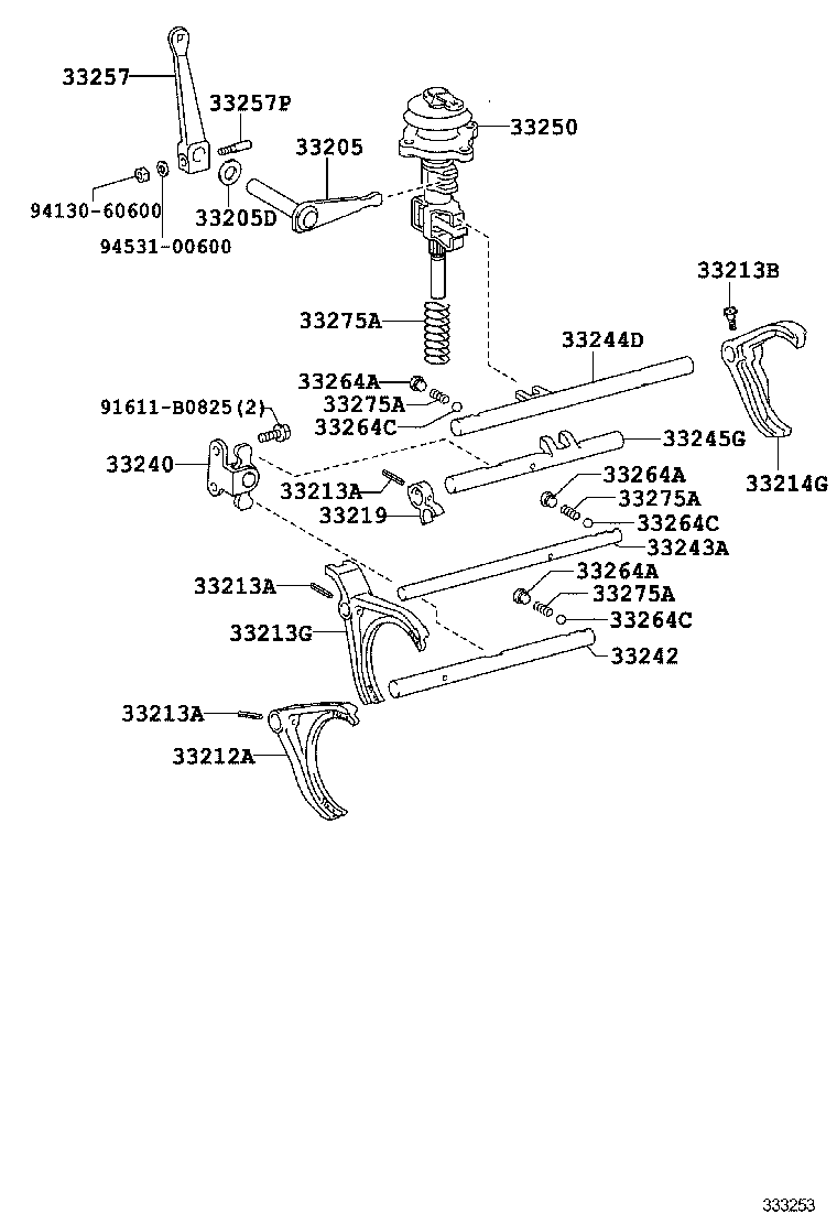 DYNA | GEAR SHIFT FORK LEVER SHAFT MTM