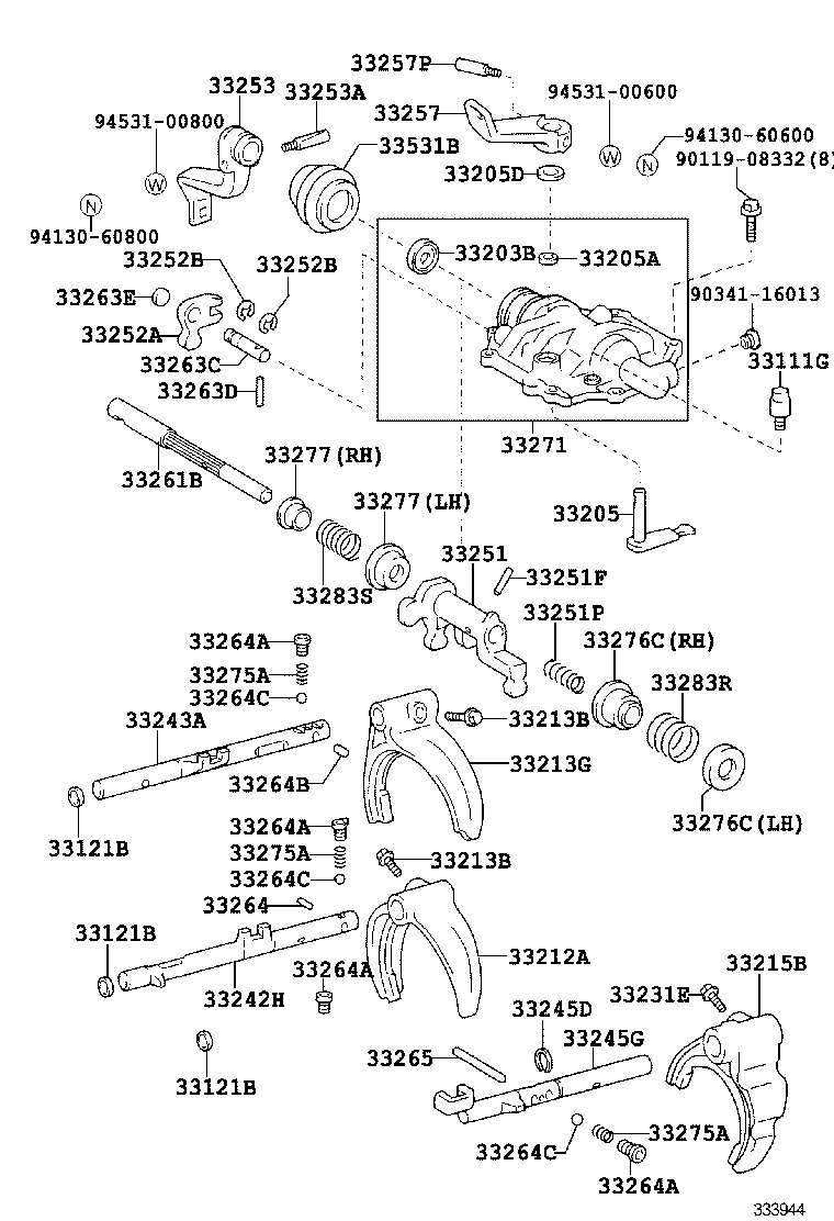 DYNA | GEAR SHIFT FORK LEVER SHAFT MTM