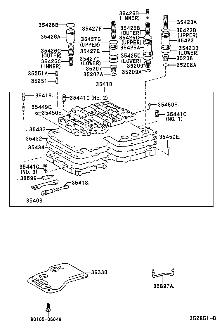  HILUX |  VALVE BODY OIL STRAINER ATM