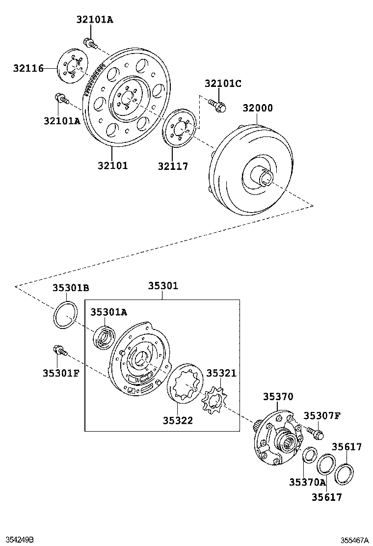  YARIS |  TORQUE CONVERTER FRONT OIL PUMP CHAIN ATM