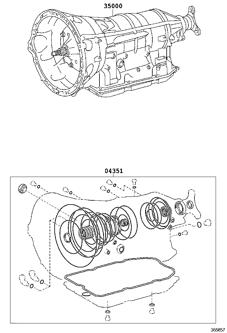  LS460 460L |  TRANSAXLE OR TRANSMISSION ASSY GASKET KIT ATM