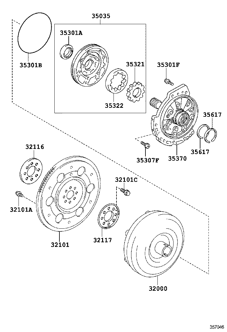 RAV4 | TORQUE CONVERTER FRONT OIL PUMP CHAIN ATM