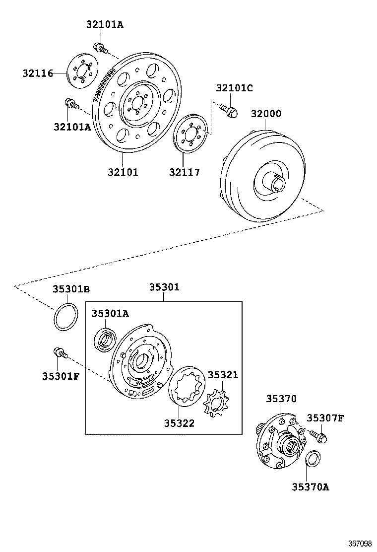  YARIS CHINA |  TORQUE CONVERTER FRONT OIL PUMP CHAIN ATM