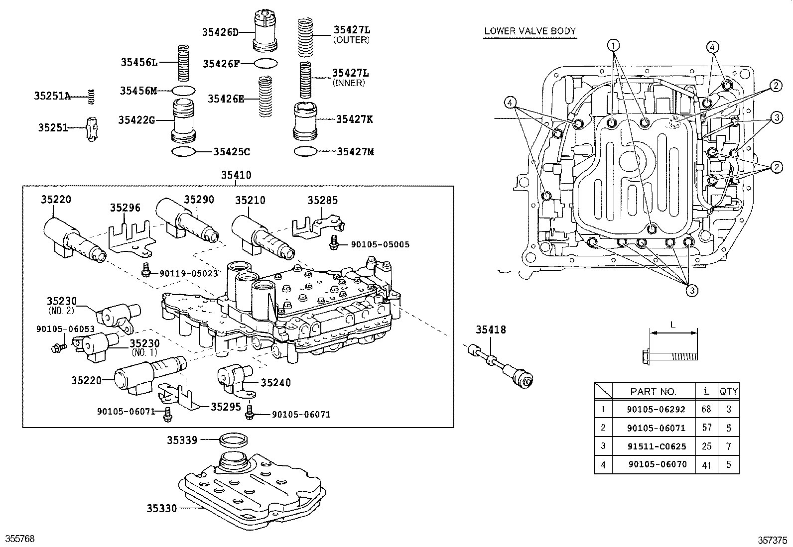  ES240 350 |  VALVE BODY OIL STRAINER ATM