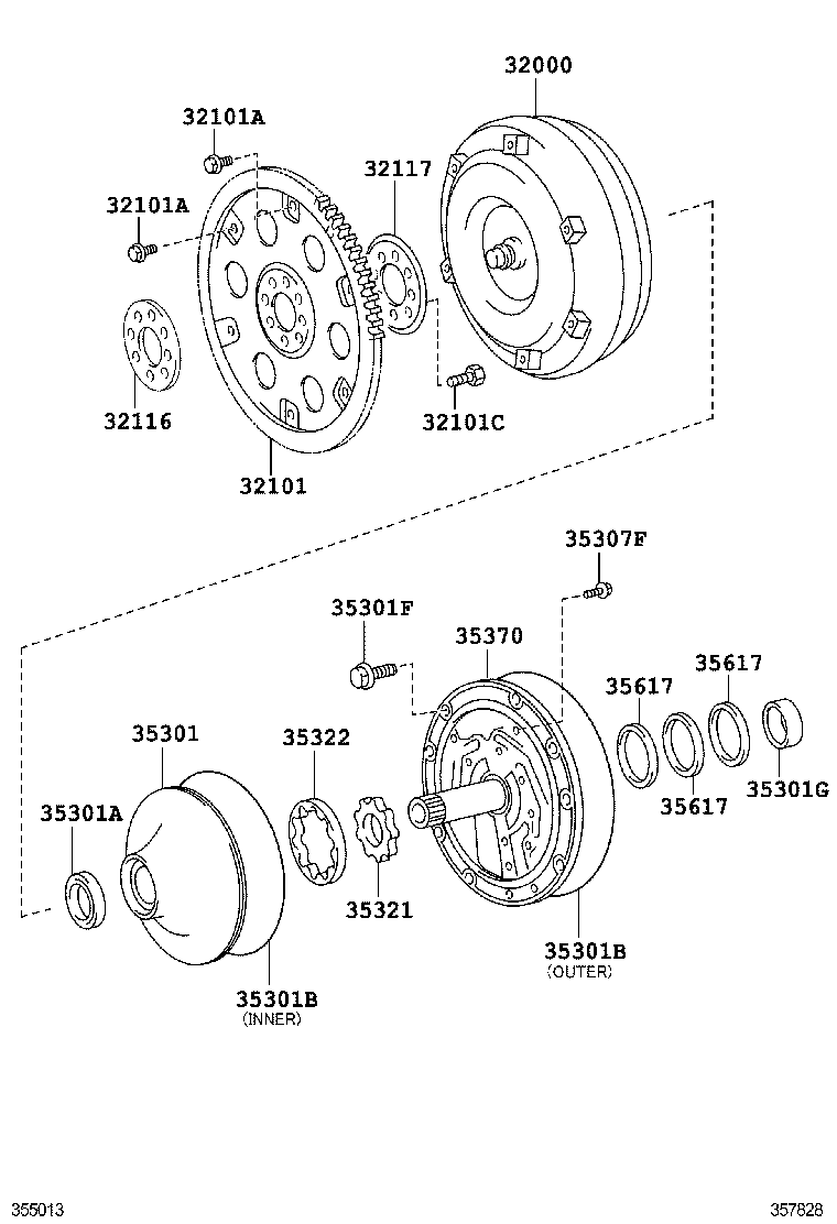  IS250 300 |  TORQUE CONVERTER FRONT OIL PUMP CHAIN ATM