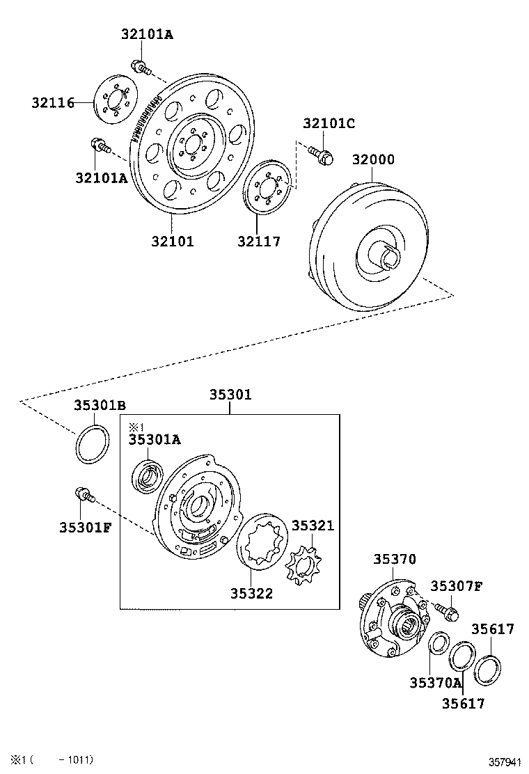  COROLLA CHINA |  TORQUE CONVERTER FRONT OIL PUMP CHAIN ATM