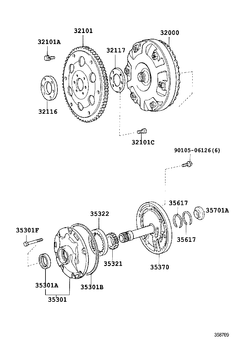  HIACE |  TORQUE CONVERTER FRONT OIL PUMP CHAIN ATM