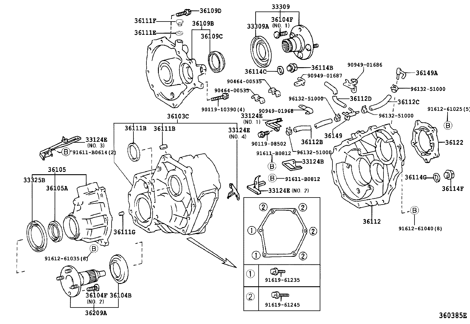  LAND CRUISER 80 |  TRANSFER CASE EXTENSION HOUSING