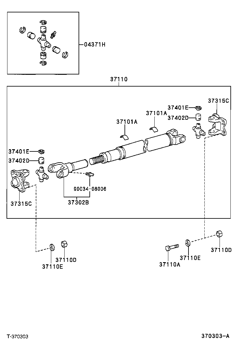  DYNA |  PROPELLER SHAFT UNIVERSAL JOINT