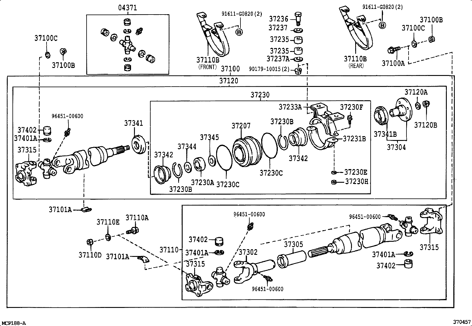  COASTER |  PROPELLER SHAFT UNIVERSAL JOINT