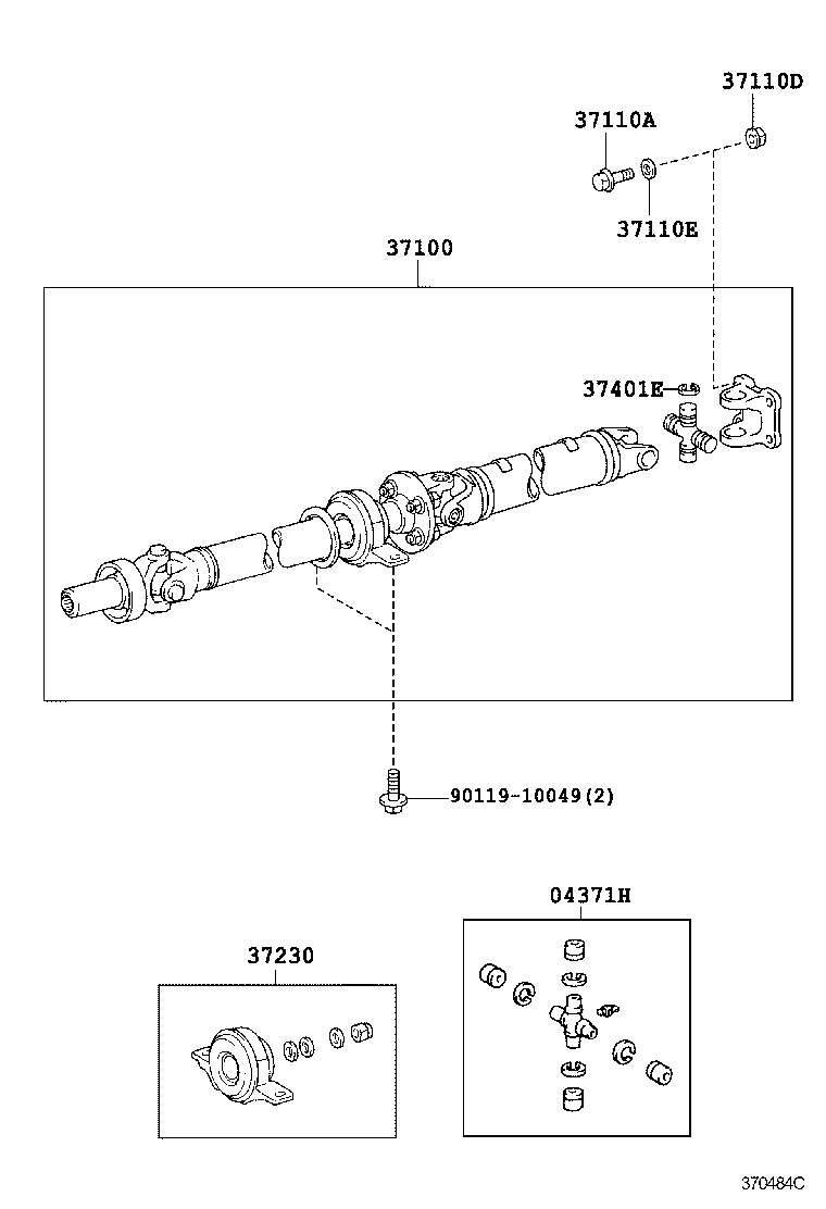  HIACE |  PROPELLER SHAFT UNIVERSAL JOINT