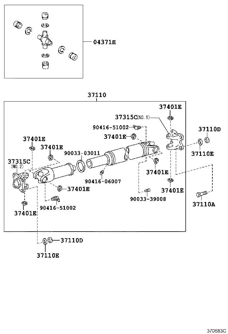  DYNA |  PROPELLER SHAFT UNIVERSAL JOINT