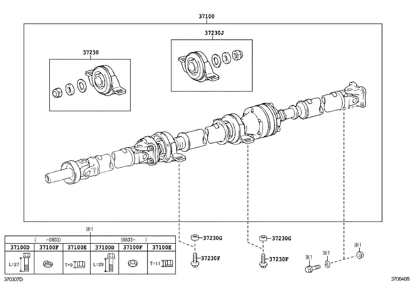  HIGHLANDER KLUGER |  PROPELLER SHAFT UNIVERSAL JOINT