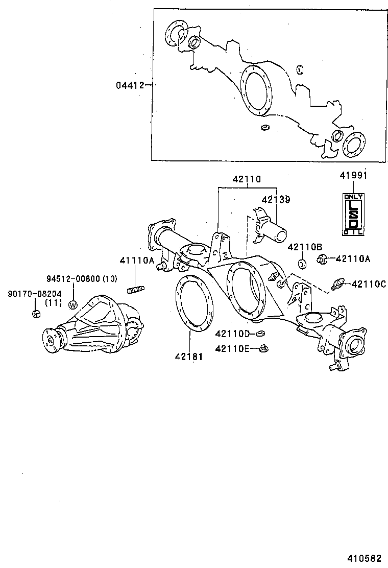  HILUX |  REAR AXLE HOUSING DIFFERENTIAL