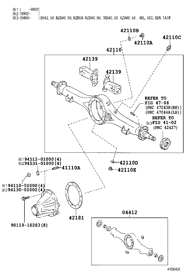  COASTER |  REAR AXLE HOUSING DIFFERENTIAL