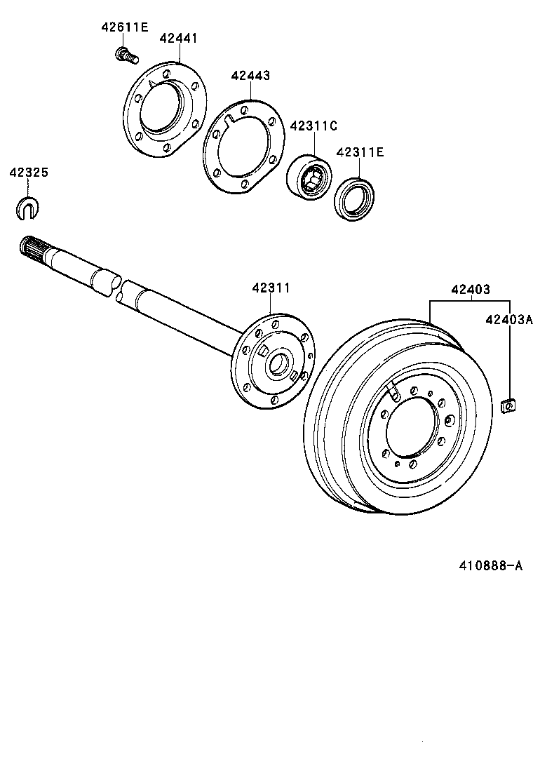  LAND CRUISER 80 |  REAR AXLE SHAFT HUB