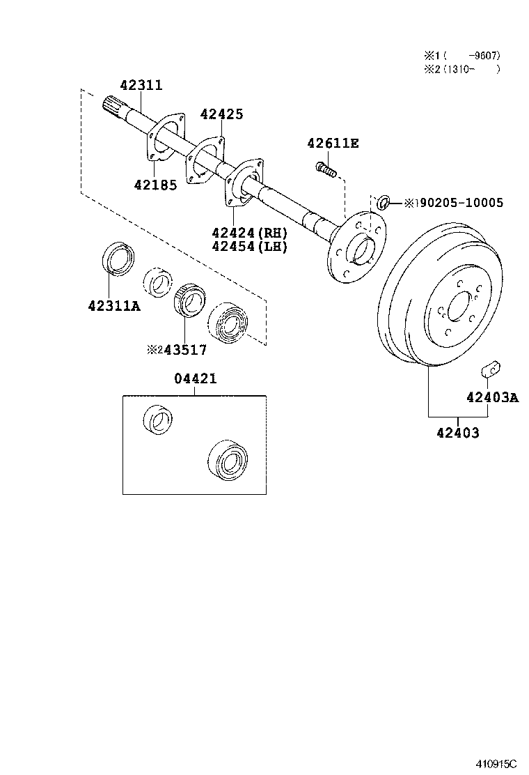  CROWN COMFORT |  REAR AXLE SHAFT HUB