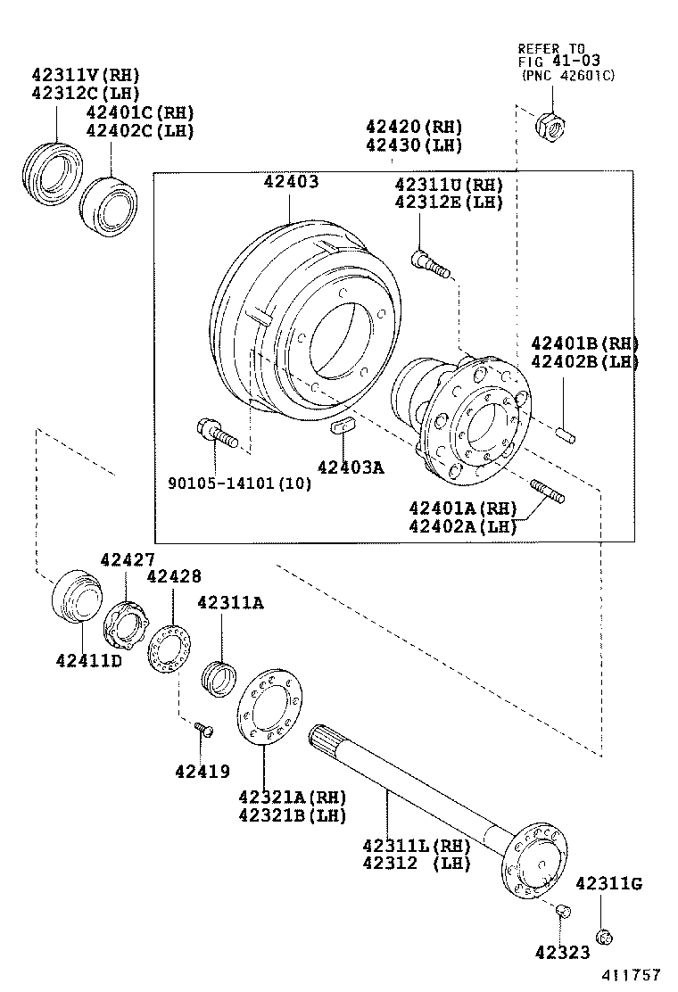  DYNA |  REAR AXLE SHAFT HUB