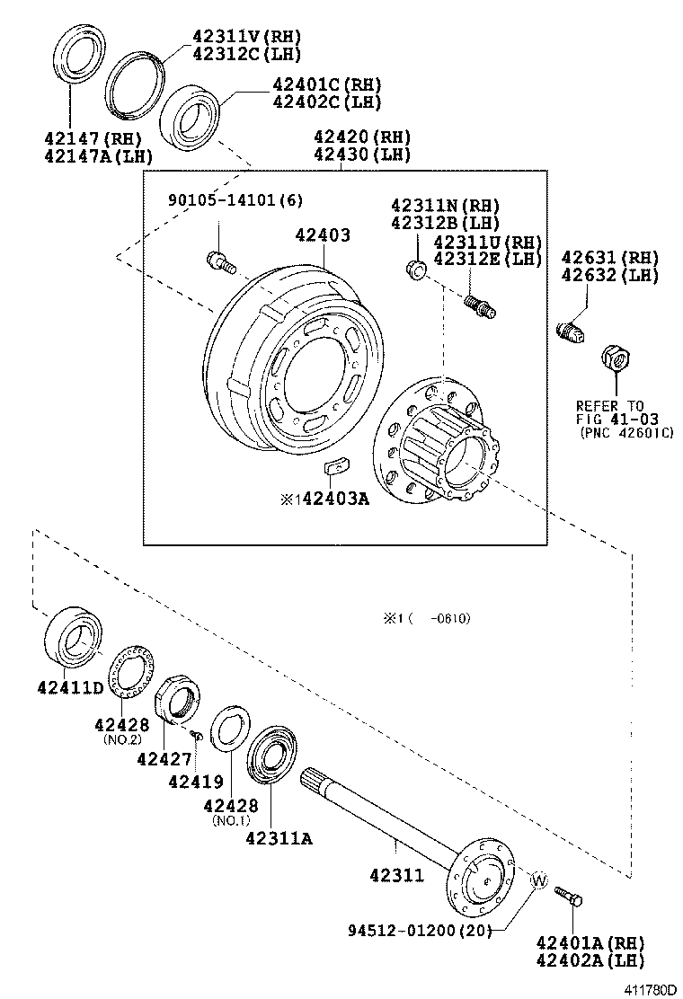  DYNA |  REAR AXLE SHAFT HUB