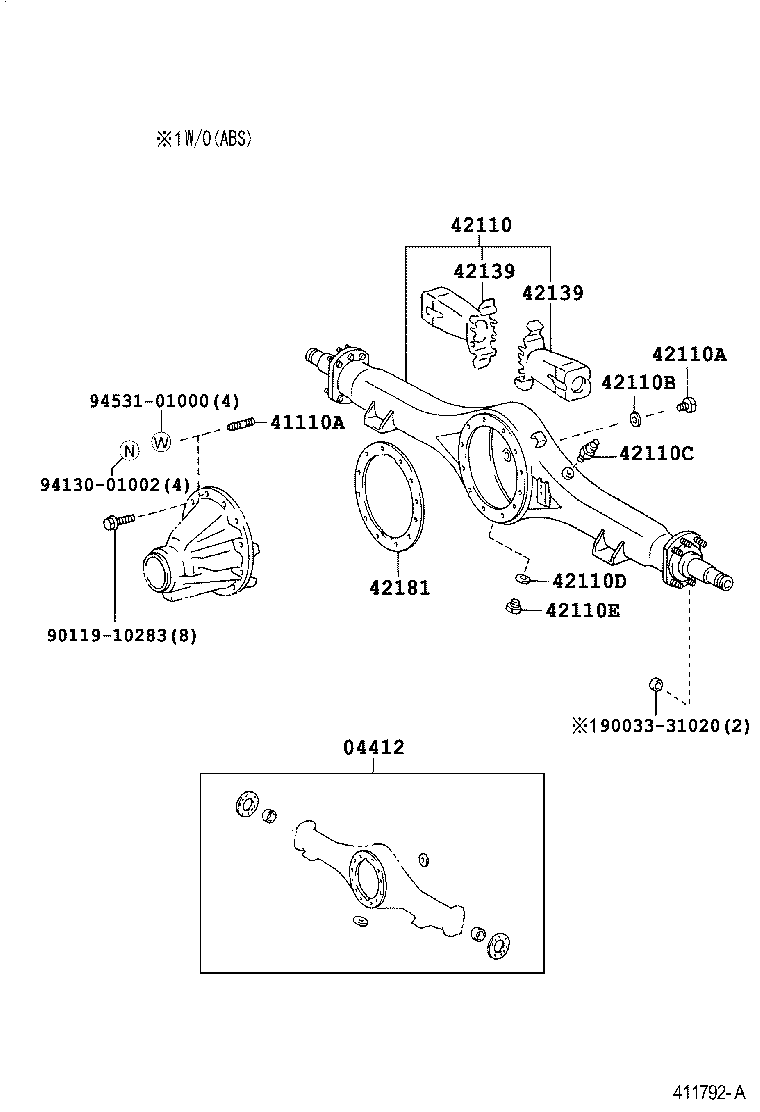 DYNA |  REAR AXLE HOUSING DIFFERENTIAL