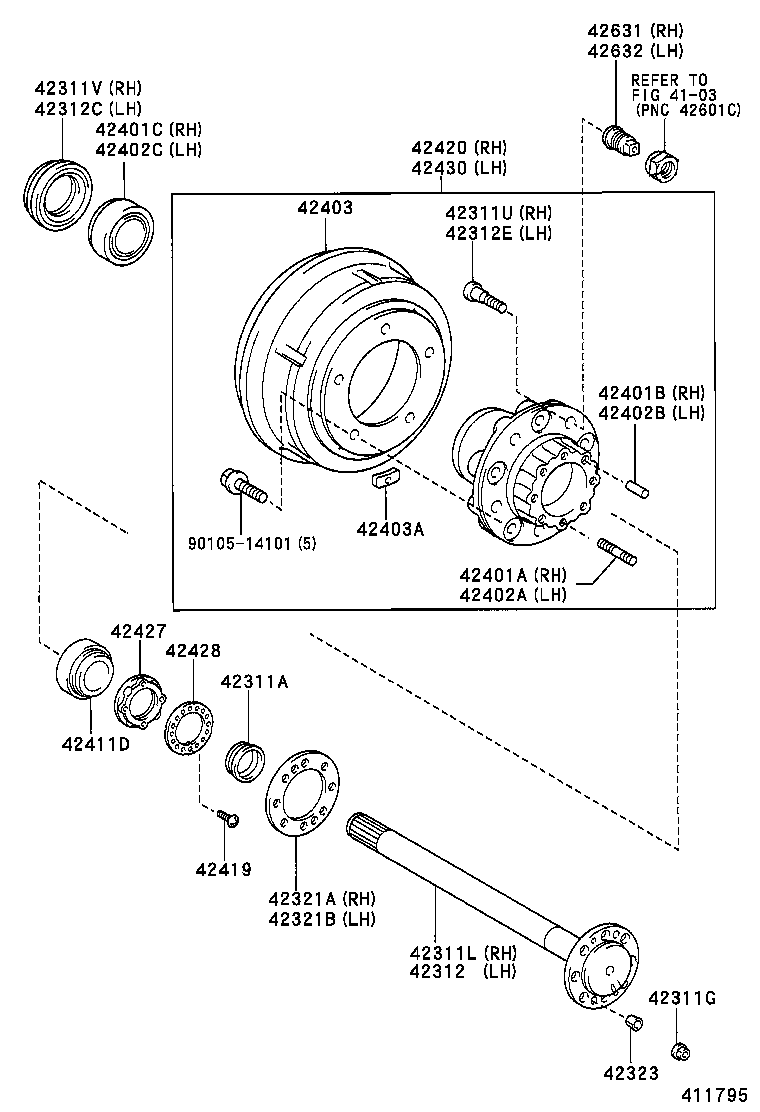  DYNA |  REAR AXLE SHAFT HUB
