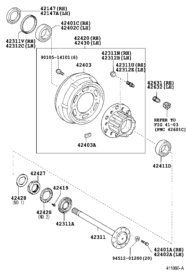  DYNA |  REAR AXLE SHAFT HUB