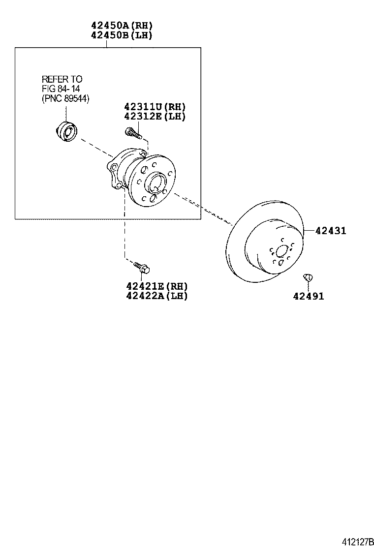  AVALON |  REAR AXLE SHAFT HUB