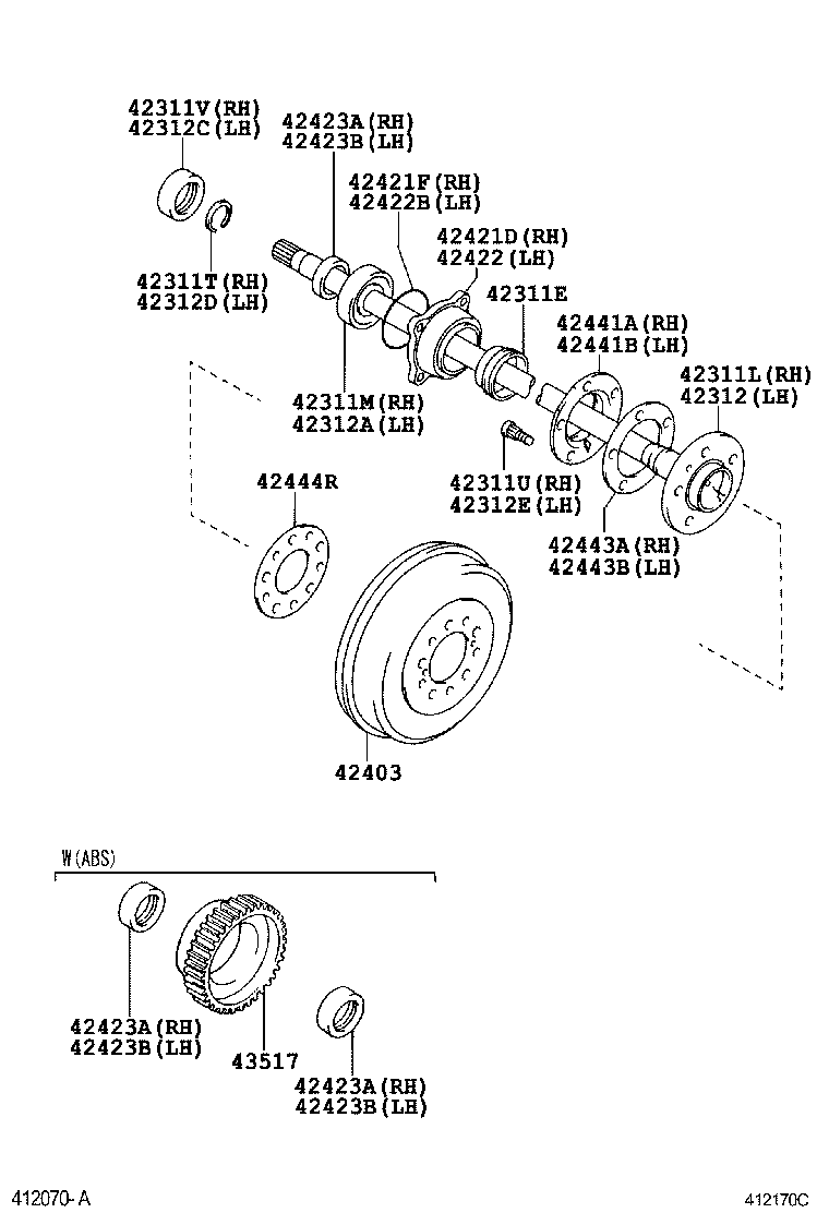  FORTUNER |  REAR AXLE SHAFT HUB