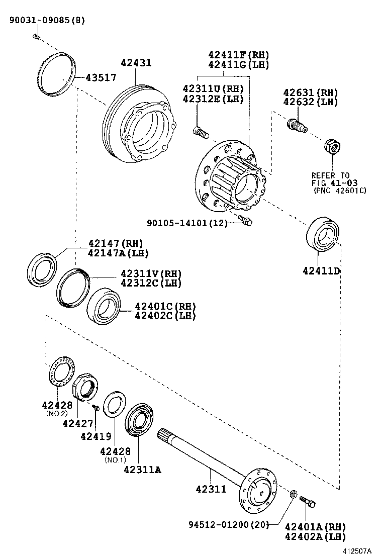 DYNA |  REAR AXLE SHAFT HUB