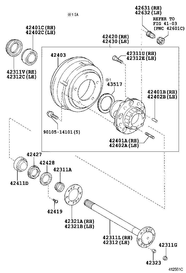  DYNA |  REAR AXLE SHAFT HUB