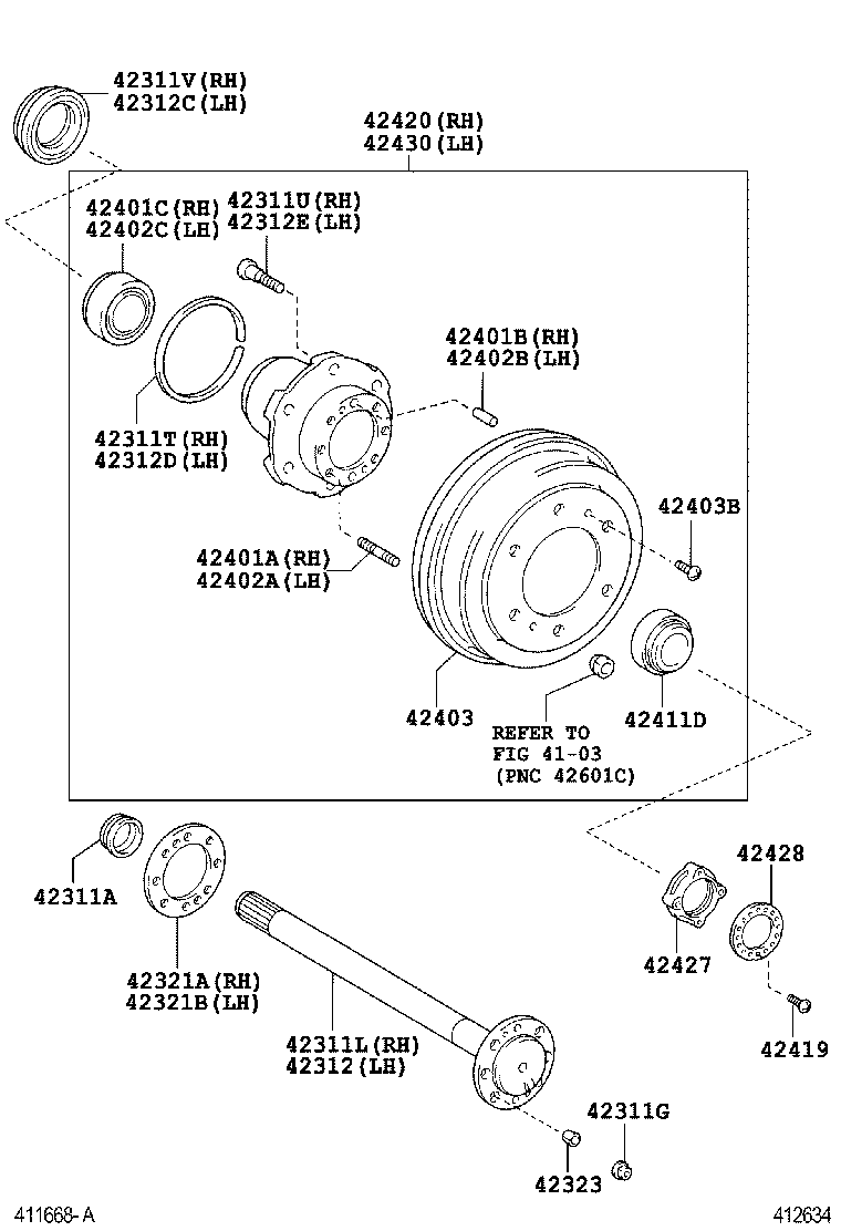  DYNA |  REAR AXLE SHAFT HUB