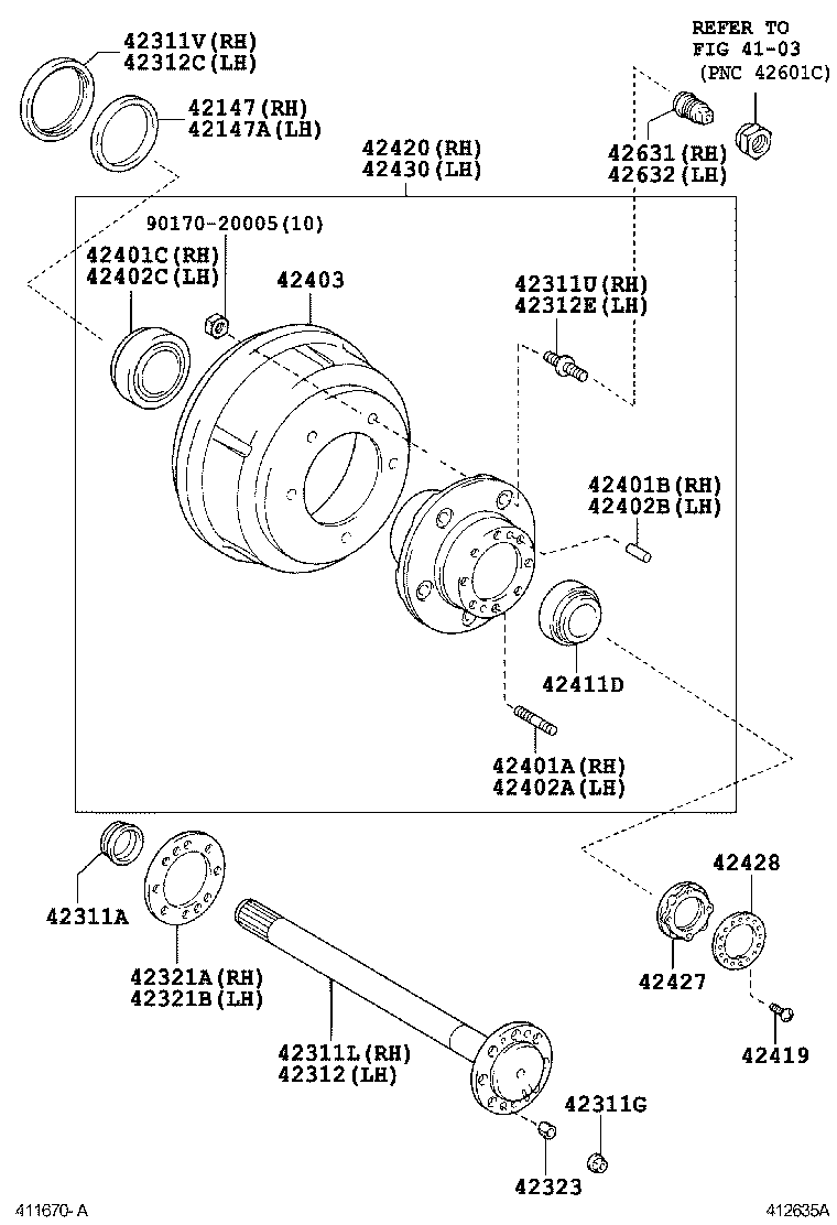  DYNA |  REAR AXLE SHAFT HUB