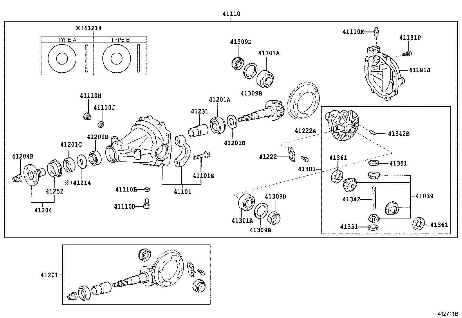  HIGHLANDER KLUGER |  REAR AXLE HOUSING DIFFERENTIAL