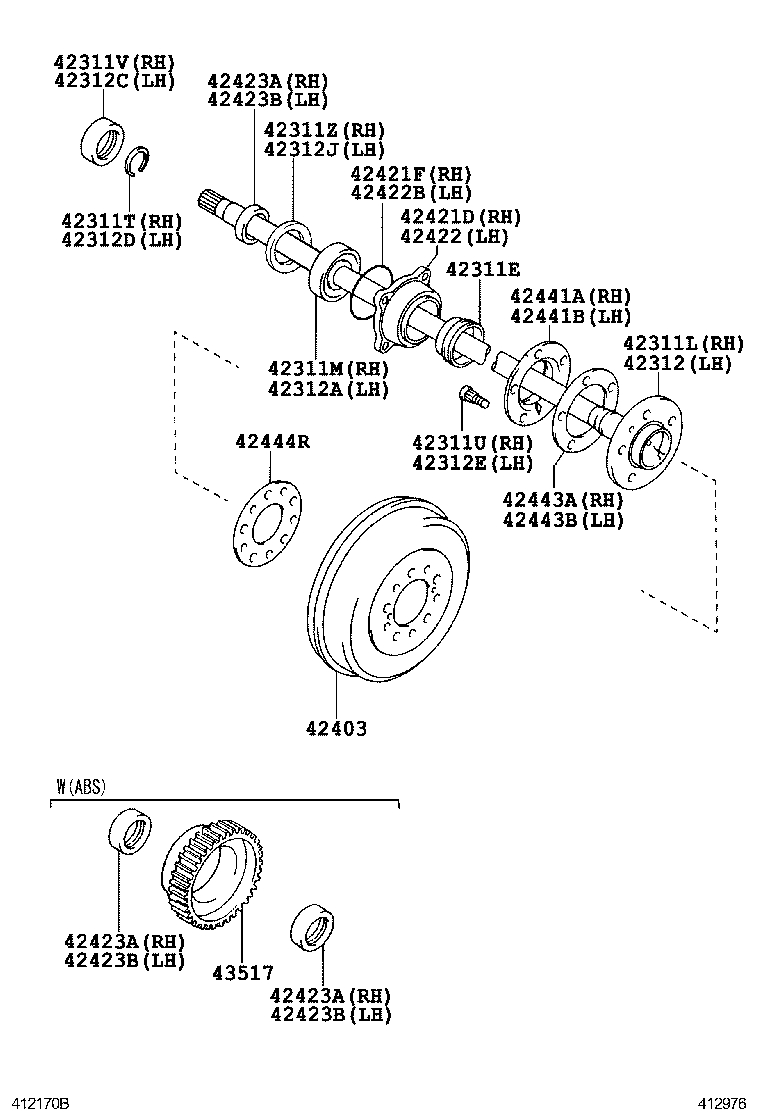  FORTUNER |  REAR AXLE SHAFT HUB