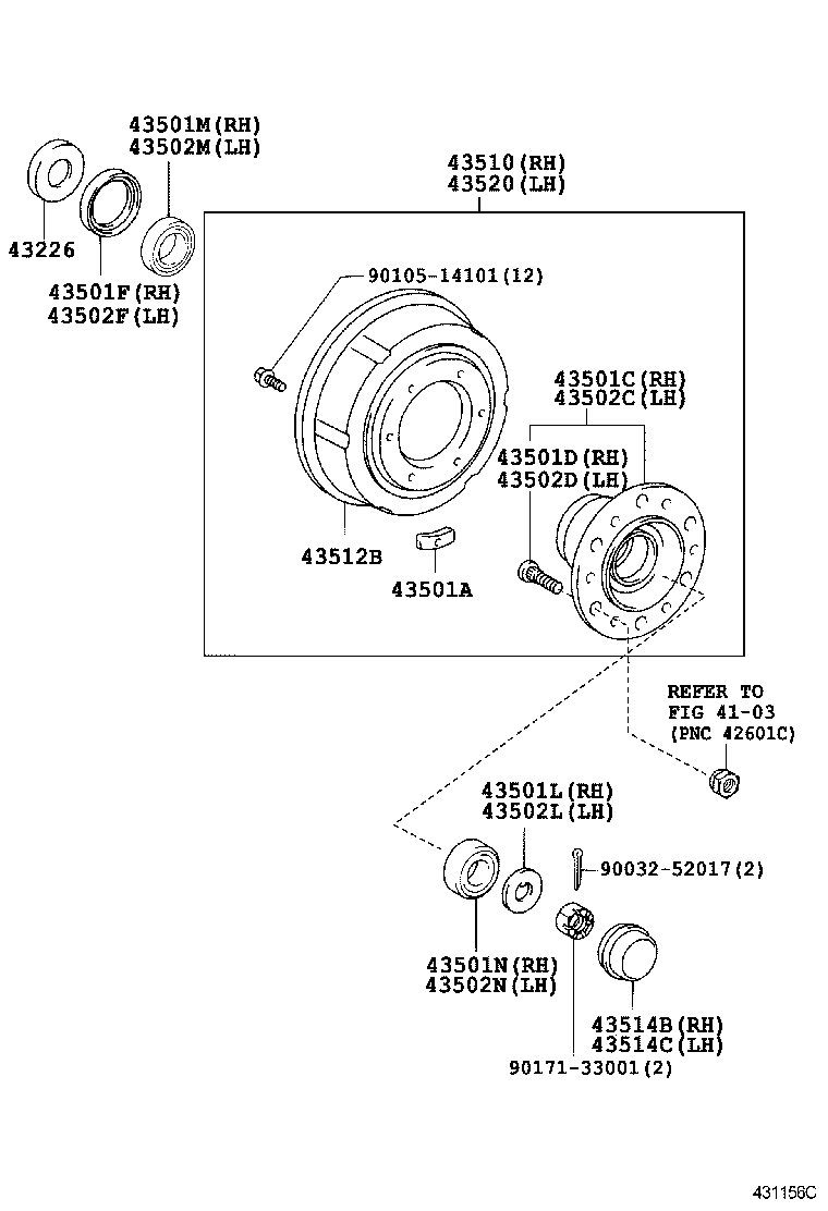  DYNA |  FRONT AXLE HUB